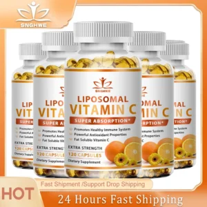 Vitamin C 1450 mg + Zinc 20mg Supplement with Sunflower Oil & Lecithin Capsules for Adult Beauty Health Food