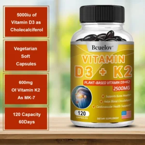 Vitamin K2 + D3 Supplement for Immune, Joint & Heart Health
