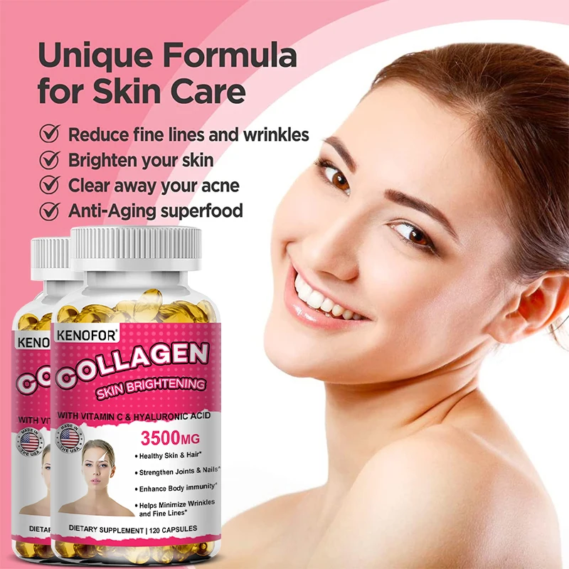 Vital Vitamins Collagen - Biotin, Hyaluronic Acid, Vitamin C - Collagen for Women - Anti-Aging Hair, Skin, Nails Beauty Complex - Image 3