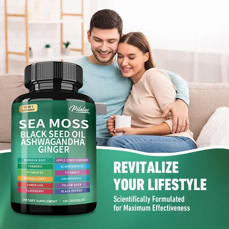 Sea Moss Supplement - Supports Thyroid Health, Anti-aging, Antioxidant, Improve Immunity, Detox, Beauty Health - Image 3