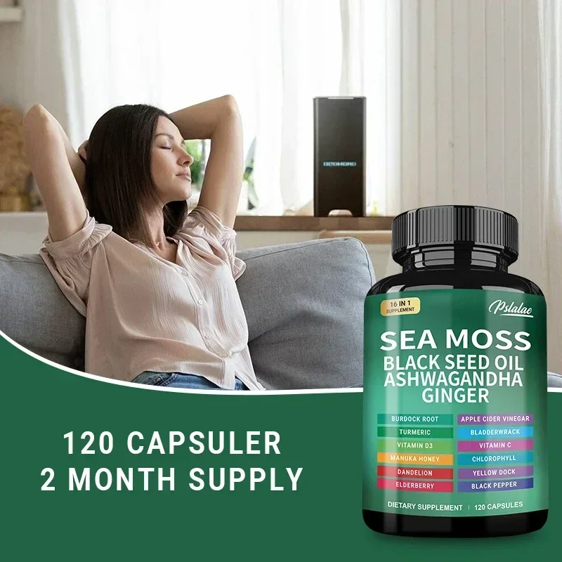 Sea Moss Supplement - Supports Thyroid Health, Anti-aging, Antioxidant, Improve Immunity, Detox, Beauty Health - Image 4