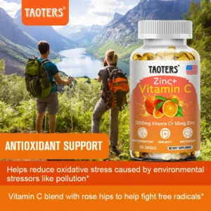Organic Vitamin C Capsules 1200 Mg Capsules Support Immune Health, Anti-oxidation Beauty Health, Promote Absorption